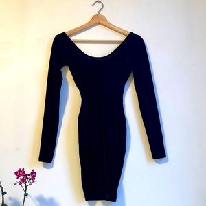 American Apparel bodycon velvet dress Size XS. Black. Stretchy EUC